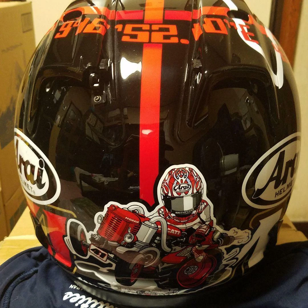 Arai Full Face Helmet RX-7 RR5 HAGA MONZA M size Replica Ducati 57-58cm *USED*