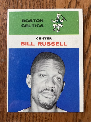 1961 Fleer Bill Russell #38 Celtics HOF Rookie RC Trimmed Authentic