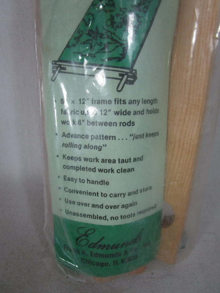 Edmunds Mini SCROLL FRAME #2993 Creative Stitchery Craft Stretcher 6" X 12" - Image 4 of 4