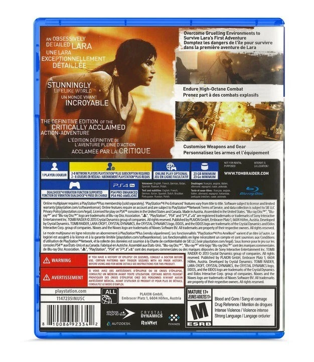 Tomb Raider -- Definitive Edition (Sony PlayStation 4, 2014) - Image 2 of 2