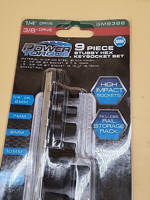 Power Torque 9pc Stubby Hex Keysocket Set GM8386 Taiwan | eBay