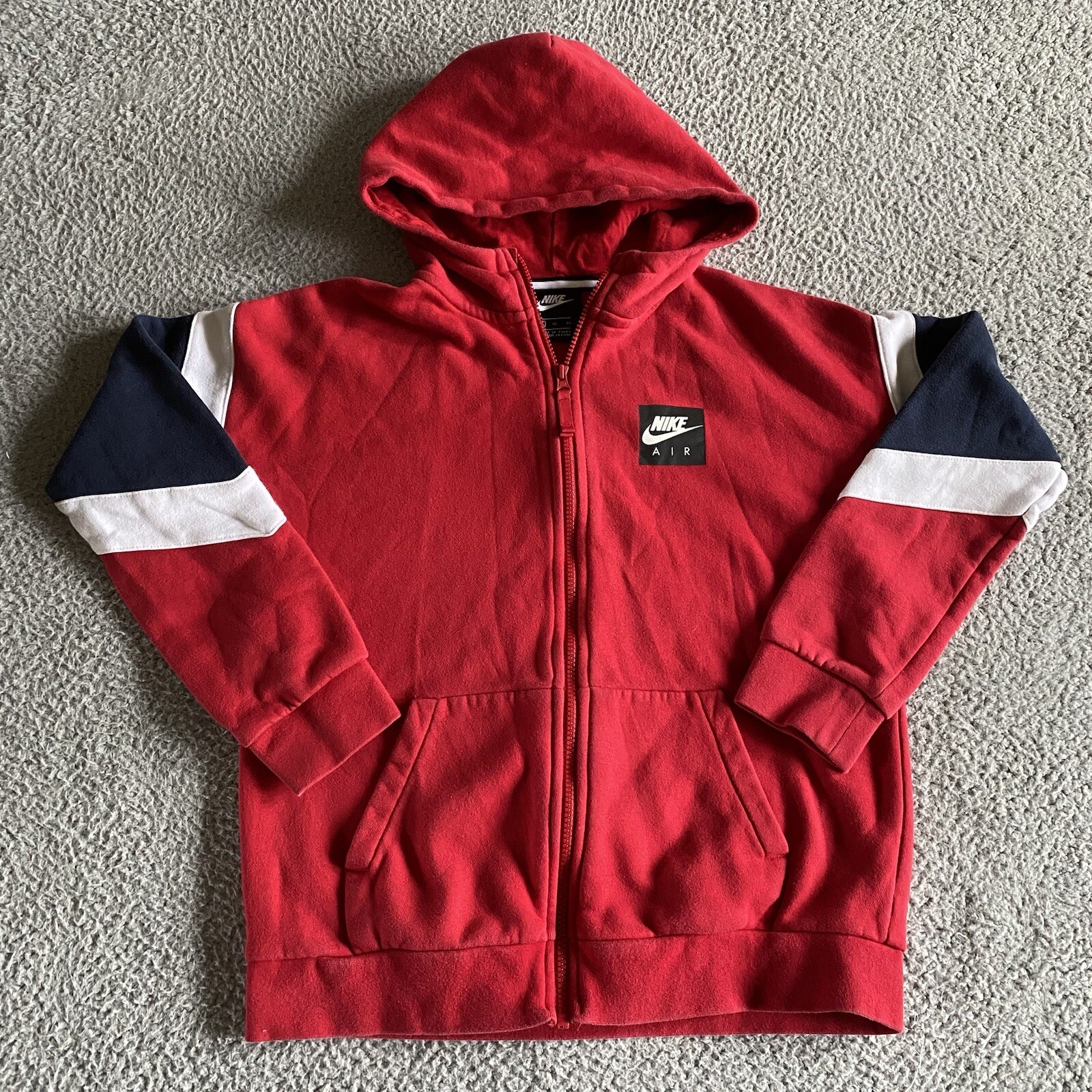 Nike Air Hoodie Y2K Red Tag Warm Nike Zip Up Sz. Youth XL