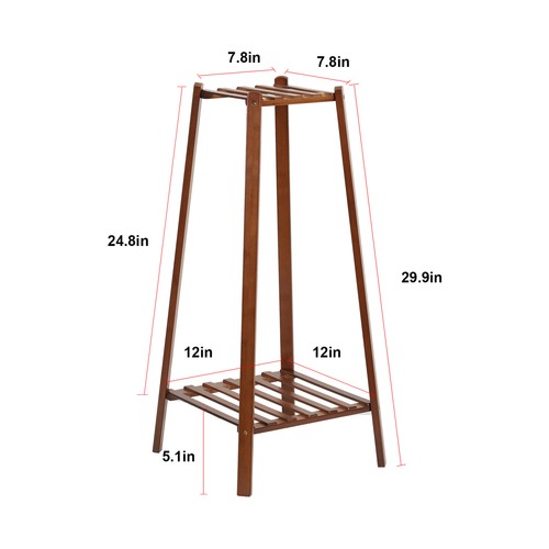 Multi Tier Bamboo Plant Stand Flower Pot Holder Shelf Rack Display Indoor Outdoo - Picture 32 of 46