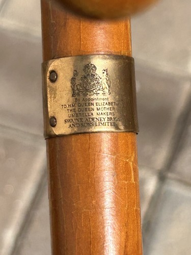 Swaine Adeney Brigg Umbrella By Appointment To H.M Queen Elizabeth - Picture 6 of 15