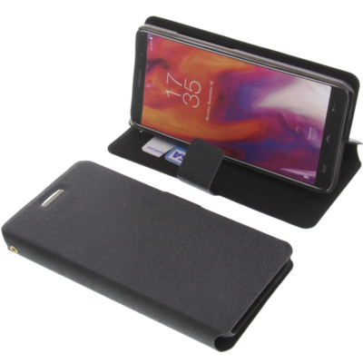 Tasche für HomTom S12 Book-Style Schutz Hülle Handytasche Buch Schwarz