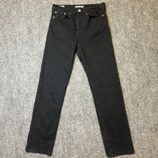 Levis Jeans Black Womens 27 Wedgie Straight Denim Button Fly High Rise 27x30