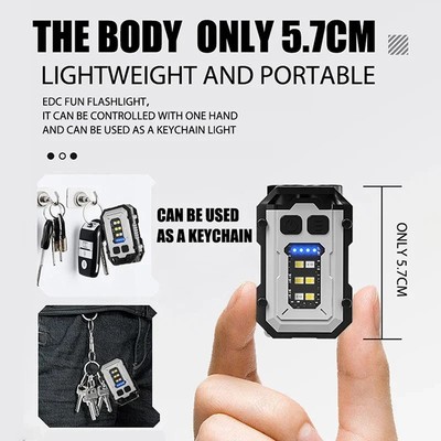Mini LED Taschenlampe COB Magnet USB Wiederaufladbar Wasserdicht 1000 Lumen