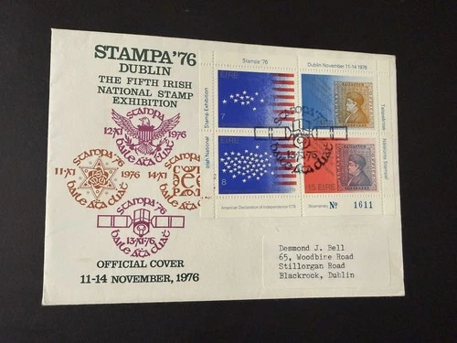 Ireland 1976 Dublin Stampa FDC with MS, 99p Start