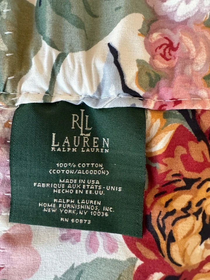 2 valance cortina de janela floral Ralph Lauren Allison 84" X 17" ~ PAR - Imagem 4 de 4