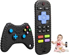 2 Pack Teething Toys for Baby,Teethers Babies 3-6 Months,TV Remote...