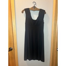 Calvin Klein Sleeveless Black Dress Midi Length Womens Size 6
