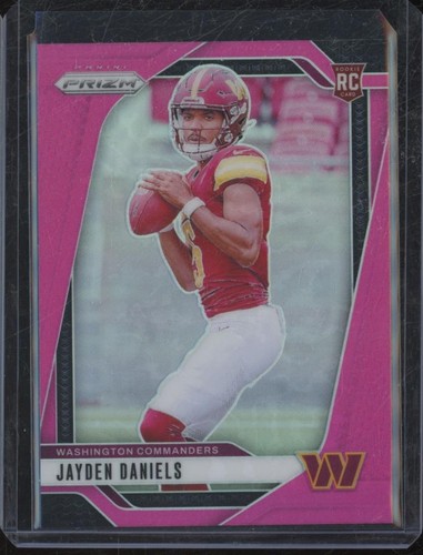 2024 Panini Prizm JAYDEN DANIELS #347 RC Rookie Pink Parallel Commanders REF8