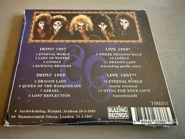 CRIMSON GLORY - TRANSCENDING INTO GLORY (DEMOS/RARITIES 85/89) L IM. CD MIDNIGHT - Image 2 of 4