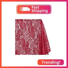 Victoria Floral Polyester Stretch Sheer 58/60 Inch Lace Fabric by The Yard - for