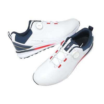 Mizuno Nexlite Enerzy II 2 Boa Wide White Navy Men Golf Shoes