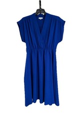 Calvin Klein womens DRESS royal cap sleeve BLUE designer sz 16 BRAND NEW $134 H1