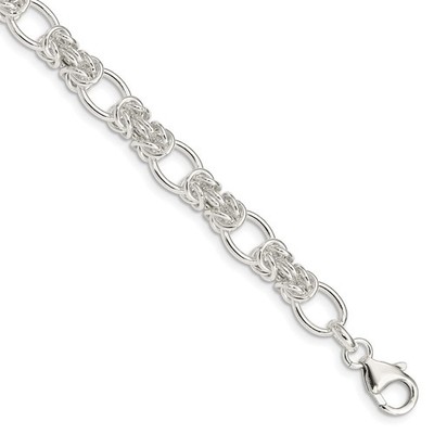 Ausgefallenes Gliederarmband Sterlingsilber poliert