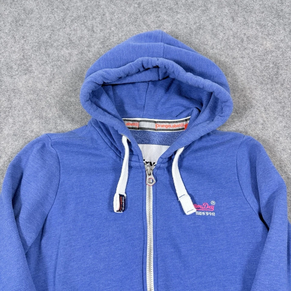 Superdry Chaqueta De Manga Larga Cremallera Completa Con Capucha Pesada Para Mujer Talla Mediana Azul Foto 3 de 4