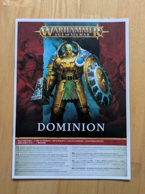 Warhammer Age of Sigmar   Dominion: Aufbauanleitung / Bauanleitung (neu) Limitie