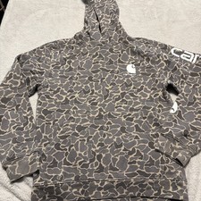 Carhartt Duck Camo Hoodie Youth Large 14-16 Hooded Sweatshirt