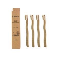 Boar Bristle  Toothbrush, Compostable Boar Hair and Eco-Friendly Wooden Toot...