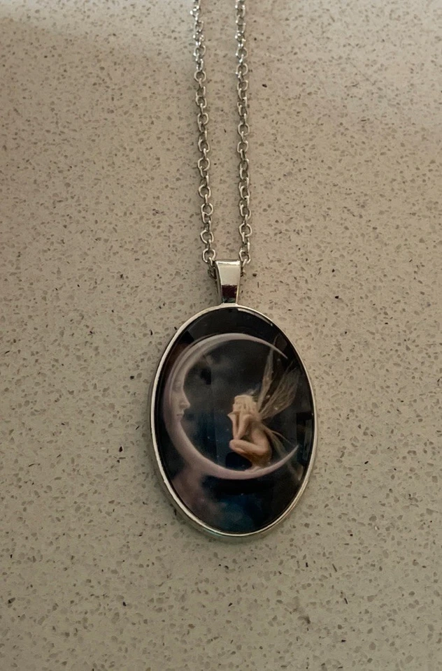 Collar Cabujón Hada y Luna - Nuevo Foto 3 de 3