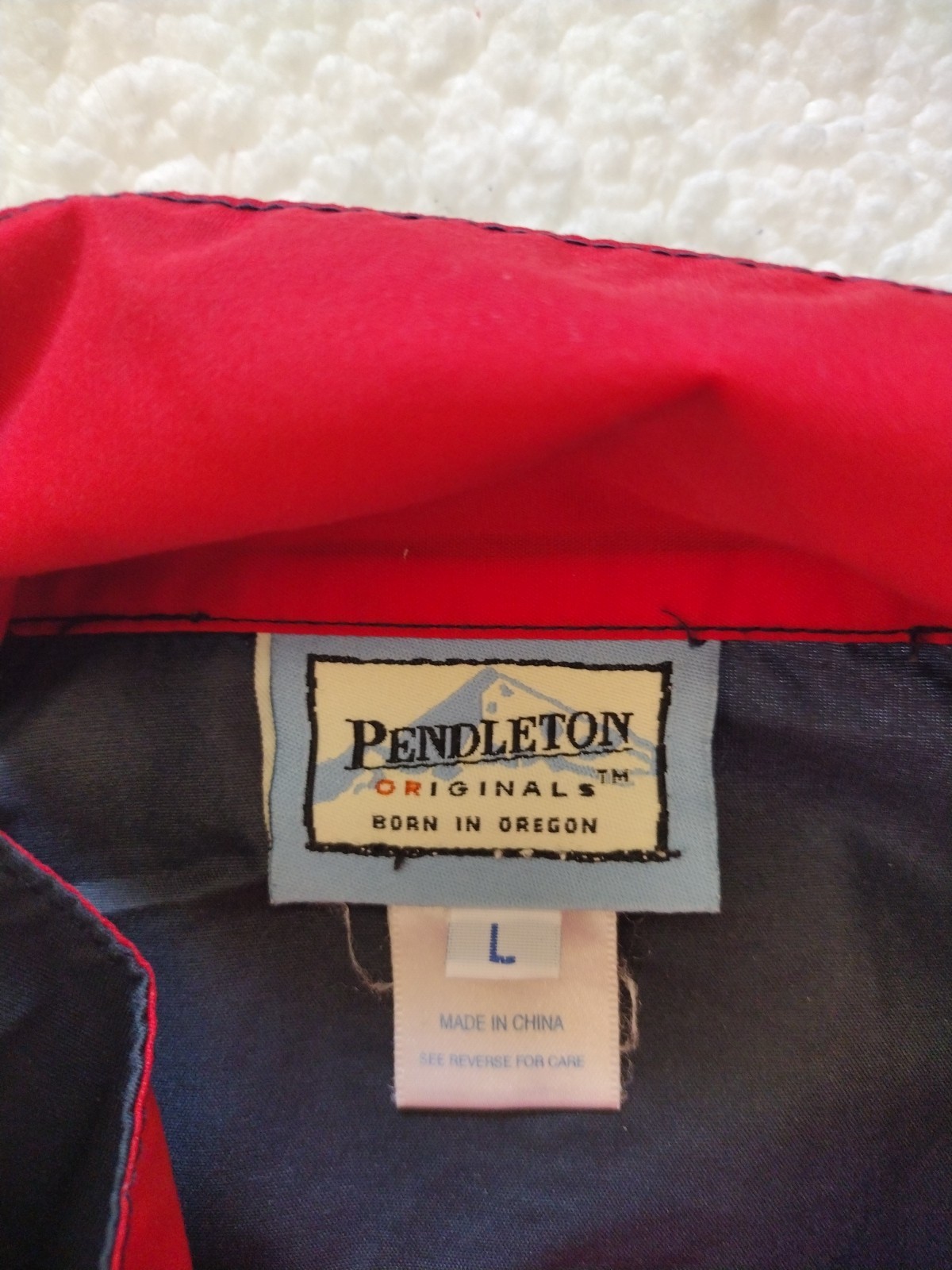 Pendleton Windbreaker Jacket Men Large Navy Full … - image 4