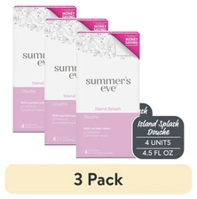 (3 pack) Summer's Eve Douche, Island Splash, 4 Units, 4.5 oz Each