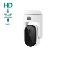 Arlo Essential 2K Pan Tilt Camera White Wired...