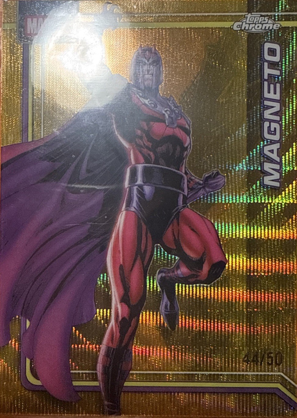Topps 2026 Topps Chrome Marvel Magneto #074 Gold Refractor Parallel /50