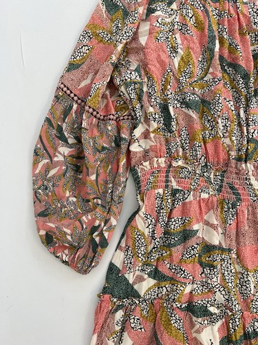 SHOSHANNA Anthropologie Aria Tiered Balloon Sleeve Midi Dress Size 14 Fairy Boho - Picture 19 of 21