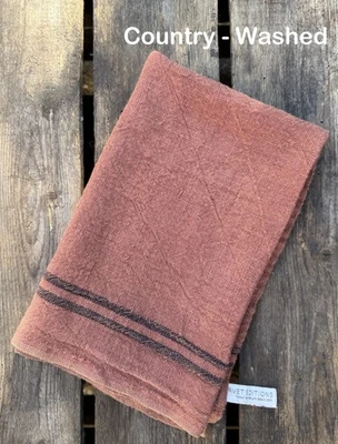 Charvet Editions "Country Washed & Dyed" (Fox), Natural woven linen tea towel. - Image 1 of 3