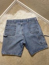 Short vintage en jean jorts homme 42 moyen délavé bleu coton coupe décontractée papa
