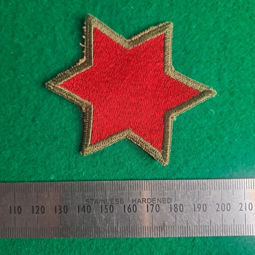 WW2 US United States Army 6th Infantry Division Patch Badge Red Star Brigade