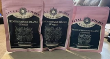 3- Vital Source Premium Feminine Balance Gummies Exp 12/2026 FREE SHIP
