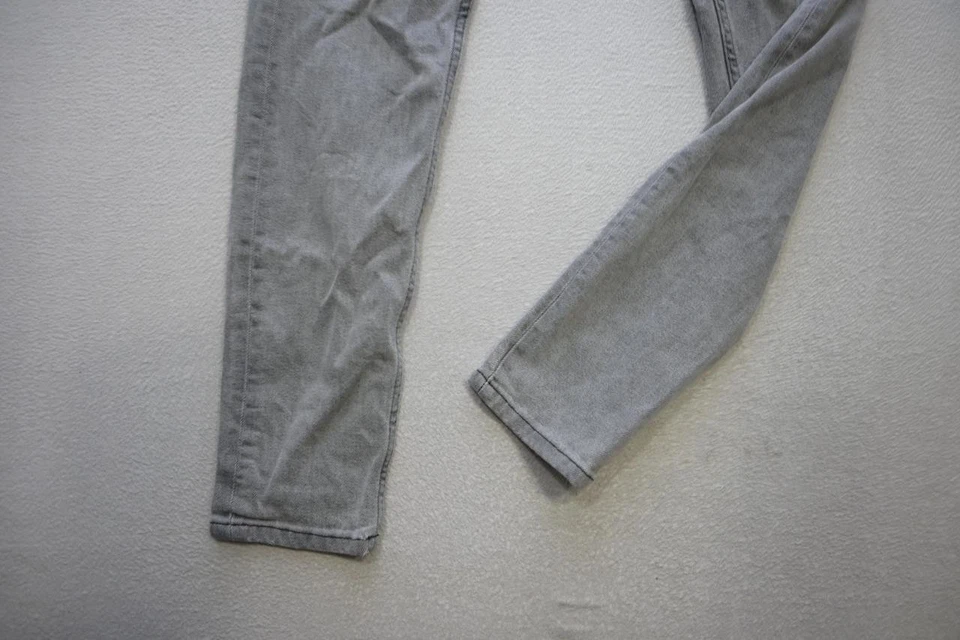 Pantalones de mezclilla grises ajustados elásticos cónicos de diseñador Zara para hombre talla 34 x 30 Foto 2 de 4