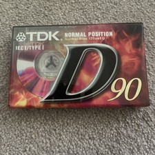 TDK D90 Normal Position Cassette Tape - 1PK