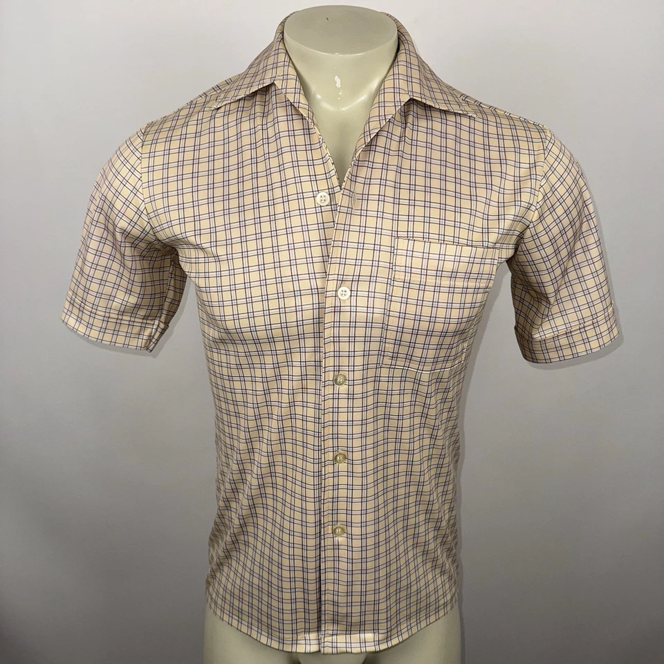 JCPenney Shirt Mens Vintage 70s Polyester Disco Boogie Nights MCM Groovy Small - Image 2 of 4