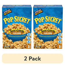 2 pack Pop Secret Popcorn, Sweet 'n Crunchy Caramel Microwave Popcorn, 2.64 oz