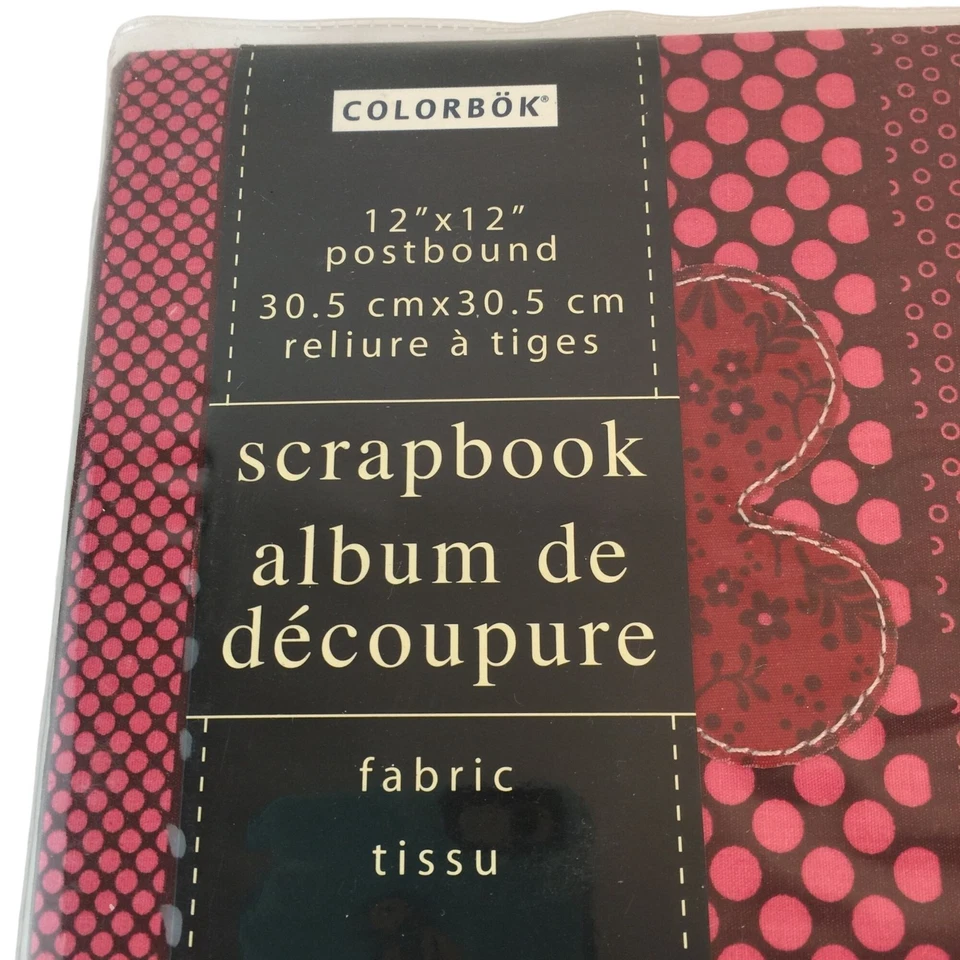 Colorbok 12x12 polegadas álbum de recortes pós-encolhido tecido cozinha flores borgonha - Imagem 2 de 4