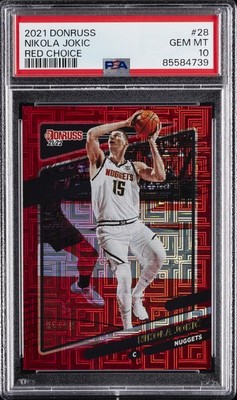 2021 PANINI DONRUSS RED CHOICE #28 NIKOLA JOKIC 31/99 PSA 10