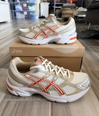 Men's ASICS Gel-1130 Shoes - Cream Vermillion Tomato 1203A966-100