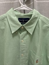 Ralph Lauren Shirt Men s Green XL Classic Fit Button Up Long Sleeve