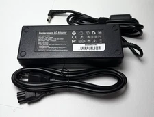 replacement AC adapter. It has an input of 100-240V, 50-60Hz, and an output