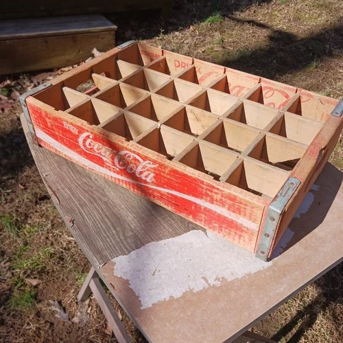 Vintage 24 Slot Coke Wooden Crate