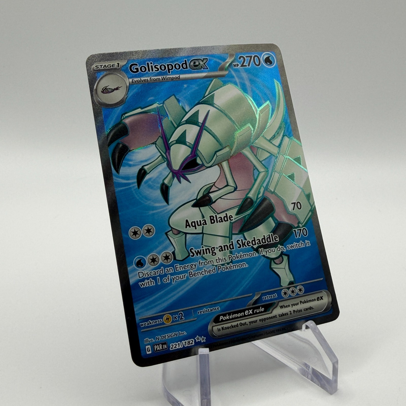 Pokémon TCG Golisopod ex - 221/182 - SV04: Paradox Rift (PAR)