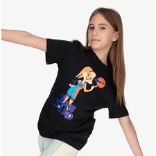 NEW! Nike Size 6X Kids Space Jam Black Tee Lola Bunny Basketball $25 msrp J11-8