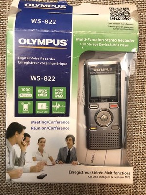 Olympus WS-822 GMT Voice Recorders with 4 GB Built-In-Memory Open Box Item