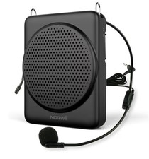 Voice Amplifier Microphone Headset, 3 Hours Quick Charging and up Black