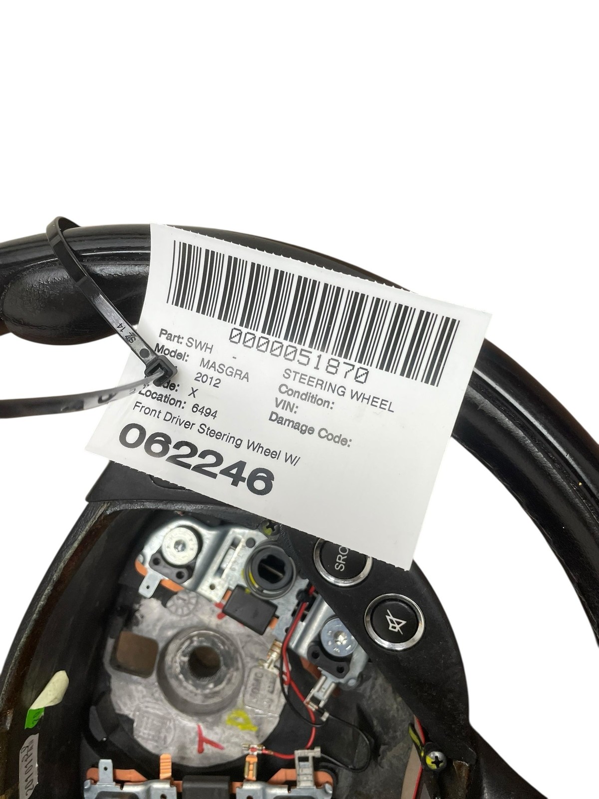 2008-2012 MASERATI GRANTURISMO 4.7L RWD Front Steering Wheel W/ Control switches